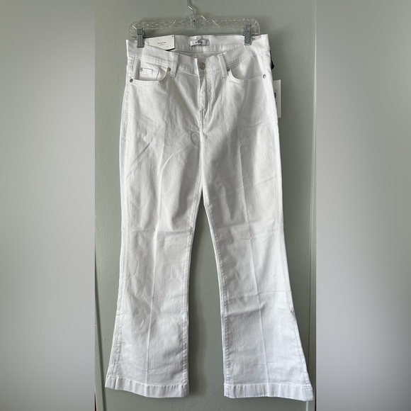7 For All Mankind Dojo Casablanca Flare Leg Trouser Jean Size 30 NWT - Picture 3 of 6